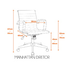 Cadeira Manhattan Black Diretor - Caramelo