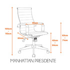 Cadeira Manhattan Black Presidente - Caramelo
