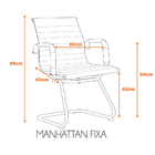 Cadeira Manhattan Fixa - Marrom