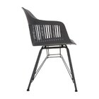 Cadeira Marcela Base Aço Rivatti Móveis Cinza Chumbo