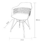 Cadeira Marcela Base Aço Rivatti Móveis Verde Alecrim