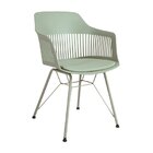 Cadeira Marcela Base Aço Rivatti Móveis Verde Alecrim