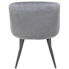 Cadeira Marselha Elisa Rivatti Em Veludo Cinza Escuro Base Em
