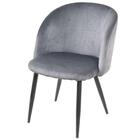 Cadeira Marselha Elisa Rivatti Em Veludo Cinza Escuro Base Em
