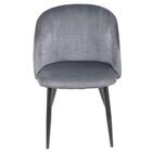 Cadeira Marselha Elisa Rivatti Em Veludo Cinza Escuro Base Em