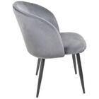 Cadeira Marselha Elisa Rivatti Em Veludo Cinza Escuro Base Em