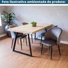 Cadeira Marselha Elisa Rivatti Em Veludo Cinza Escuro Base Em