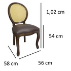 Cadeira Medalhão Com Tela Natural Verniz Cappuccino E Facto M