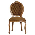 Cadeira Medalhão Entalhada Marrom Claro 4 Peças