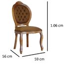 Cadeira Medalhão Entalhada Marrom Claro 4 Peças