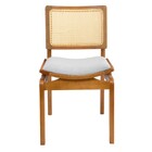Cadeira Megan Madeira Estofada Telinha Moderna Luxo Alta Deco