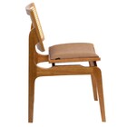 Cadeira Megan Madeira Estofada Telinha Moderna Luxo Alta Deco