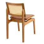Cadeira Megan Madeira Estofada Telinha Moderna Luxo Alta Deco
