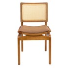 Cadeira Megan Madeira Estofada Telinha Moderna Luxo Alta Deco