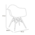 Cadeira Melbourne Eiffel Kit 2 Base Madeira Sala De Jantar Ro