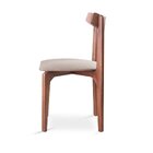 Cadeira Mesa De Jantar Aurora Madeira Linho Bege