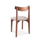 Cadeira Mesa De Jantar Aurora Madeira Linho Bege