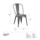 Cadeira Metal Tolix - Preto