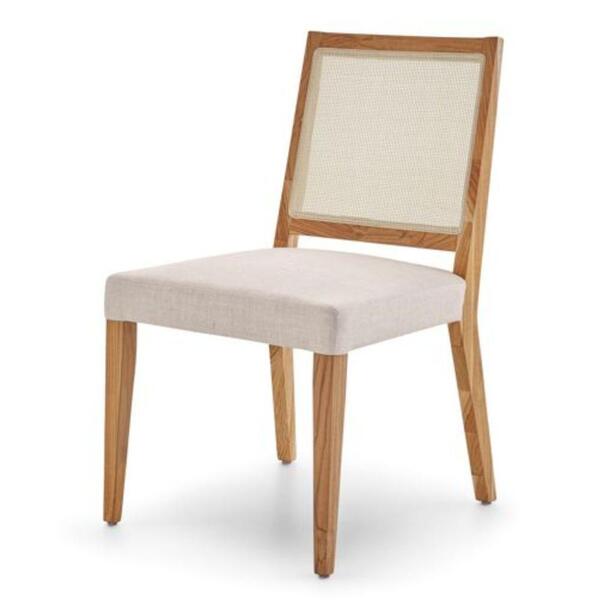 Cadeira Mh-3224 Herval Madeira Maciça Teca Encosto Em Palha A