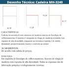 Cadeira Mh-3240 Herval Madeira Maciça Amêndoa Assento Estofad