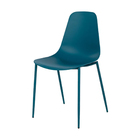 Cadeira Miami Base Aço - Azul Petróleo