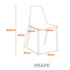 Cadeira Miami Base Aço - Terracota