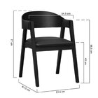 Cadeira Miami Madeira Maciça Encosto Anatômico Curvo Assento