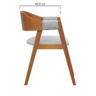 Cadeira Miami Madeira Maciça Encosto Anatômico Curvo Assento