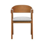 Cadeira Miami Madeira Maciça Encosto Anatômico Curvo Assento