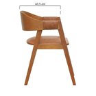 Cadeira Miami Madeira Maciça Encosto Anatômico Curvo Assento