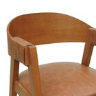 Cadeira Miami Madeira Maciça Encosto Anatômico Curvo Assento