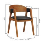 Cadeira Miami Madeira Maciça Encosto Anatômico Curvo Assento