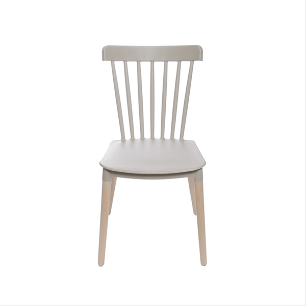 Cadeira Midi Fendi Com Base De Madeira - Or Design