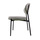 Cadeira Milano Aço Preto - Linho Cinza