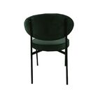 Cadeira Milano Aço Preto - Veludo Verde