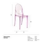 Cadeira Miss Sophia - Roxo Translúcido