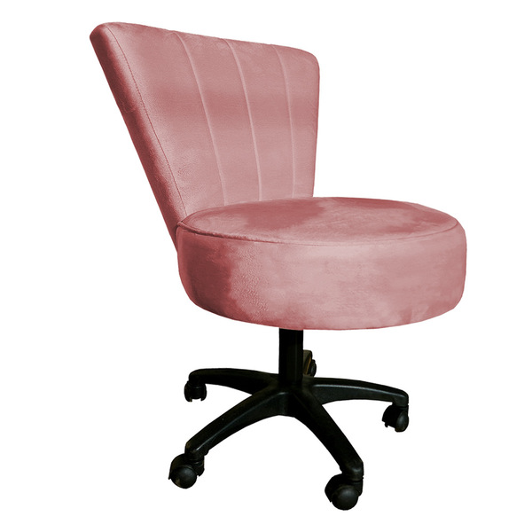 Cadeira Mocho Costurado Elegância Veludo Base Giratória - Pal