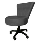 Cadeira Mocho Costurado Elegância Veludo Base Giratória - Pal