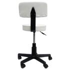 Cadeira Mocho Giratória Dentista Tatuador - Branco