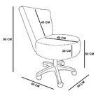 Cadeira Mocho Matelassê Elegância Veludo Azul Marinho Base Gi