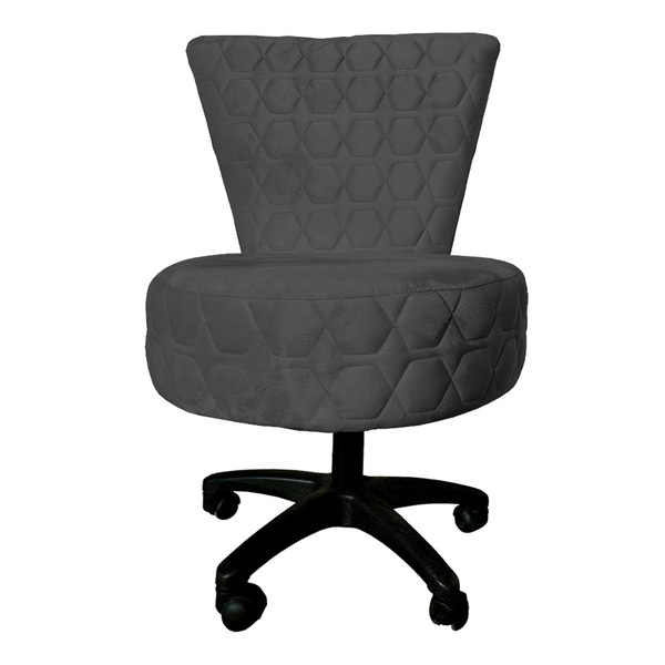 Cadeira Mocho Matelassê Elegância Veludo Base Giratória - Pal