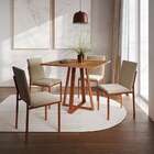 Cadeira Mônaco Veludo Bege E Cobre