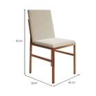 Cadeira Mônaco Veludo Bege E Cobre