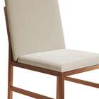 Cadeira Mônaco Veludo Bege E Cobre