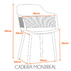 Cadeira Montreal - Marrom Capuccino