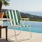 Cadeira Multiuso em Aço Praia Piscina Camping Lazer Jardim Po