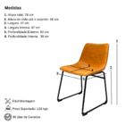 Cadeira Munich Caramelo para Sala Escritório Varanda