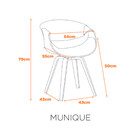 Cadeira Munique Com Revestimento Em Tecido Fratini