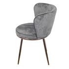 Cadeira Nanda Base Cobre - Cinza