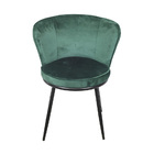 Cadeira Nanda Base Preta - Vede Escuro